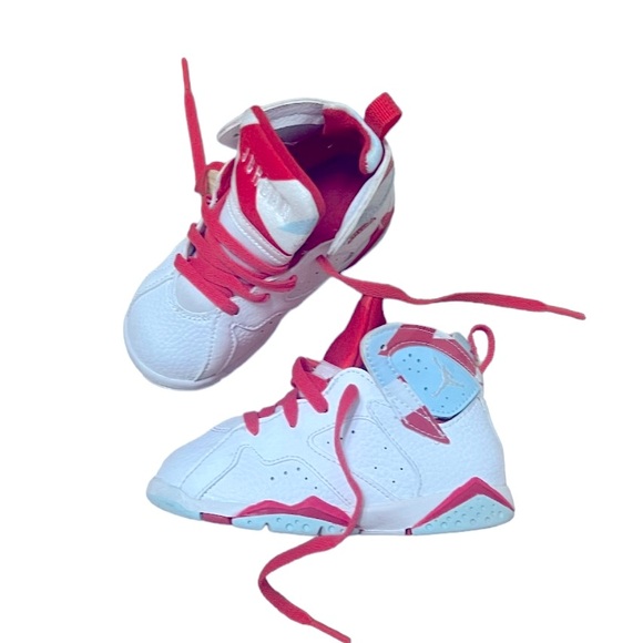 NIKE Air Jordan 7 Retro Topaz Mist Kids Sneakers 8 - Picture 3 of 8
